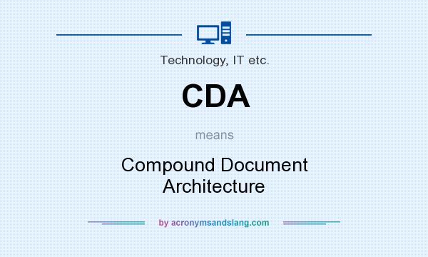 What does CDA mean? It stands for Compound Document Architecture