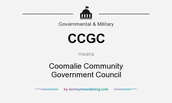 What does CCGC mean? It stands for Coomalie Community Government Council