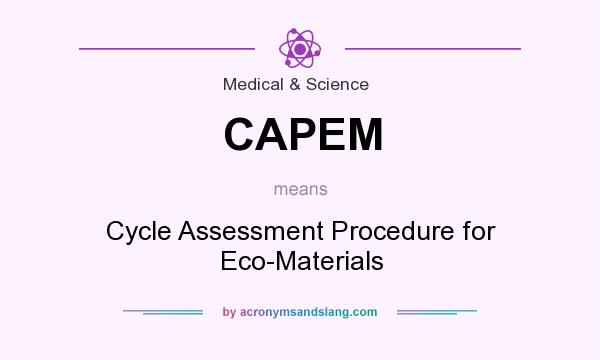 What does CAPEM mean? It stands for Cycle Assessment Procedure for Eco-Materials