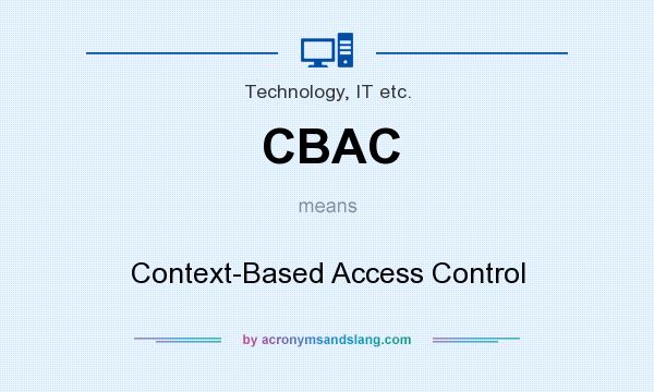 What does CBAC mean? It stands for Context-Based Access Control