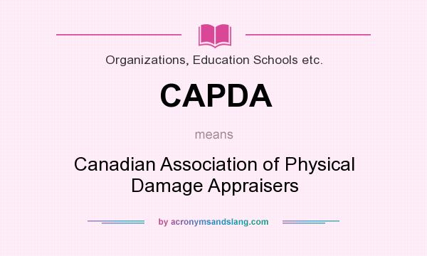 What does CAPDA mean? It stands for Canadian Association of Physical Damage Appraisers