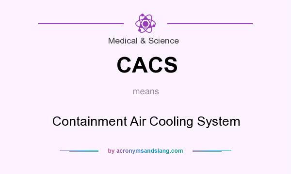 What does CACS mean? It stands for Containment Air Cooling System