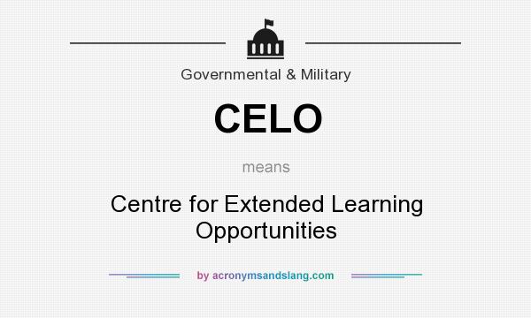 What does CELO mean? It stands for Centre for Extended Learning Opportunities