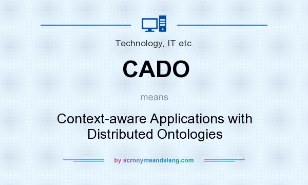 What does CADO mean? It stands for Context-aware Applications with Distributed Ontologies