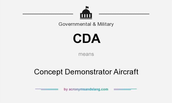 What does CDA mean? It stands for Concept Demonstrator Aircraft