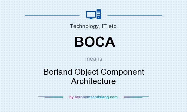 What does BOCA mean? It stands for Borland Object Component Architecture