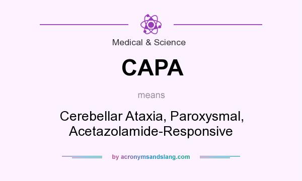 What does CAPA mean? It stands for Cerebellar Ataxia, Paroxysmal, Acetazolamide-Responsive