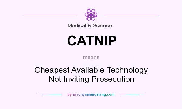 What does CATNIP mean? It stands for Cheapest Available Technology Not Inviting Prosecution