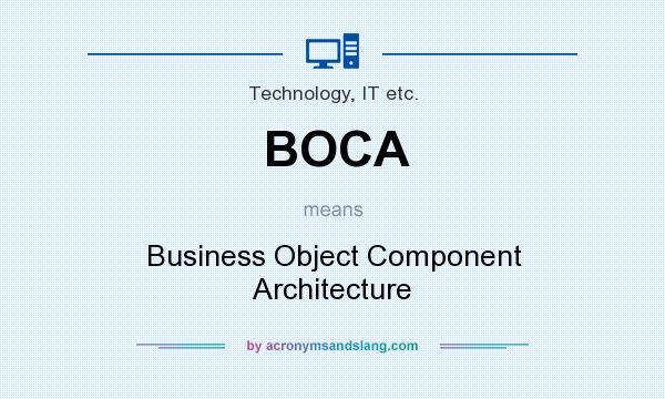 What does BOCA mean? It stands for Business Object Component Architecture