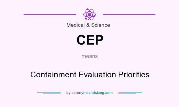 What does CEP mean? It stands for Containment Evaluation Priorities