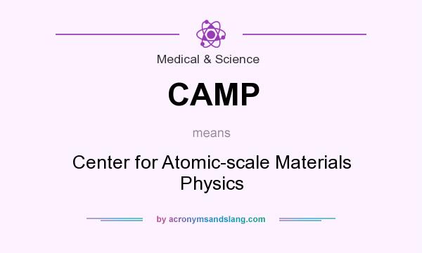What does CAMP mean? It stands for Center for Atomic-scale Materials Physics