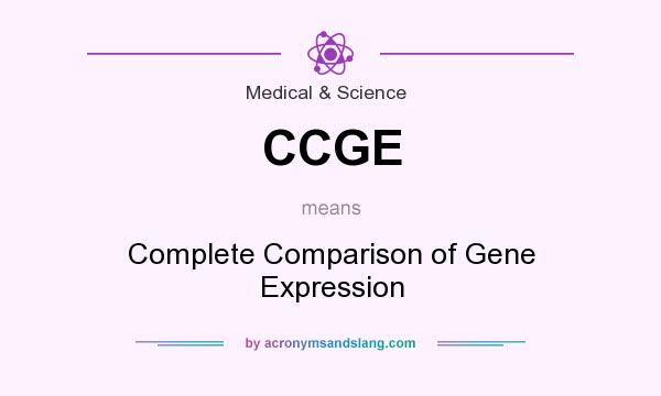What does CCGE mean? It stands for Complete Comparison of Gene Expression