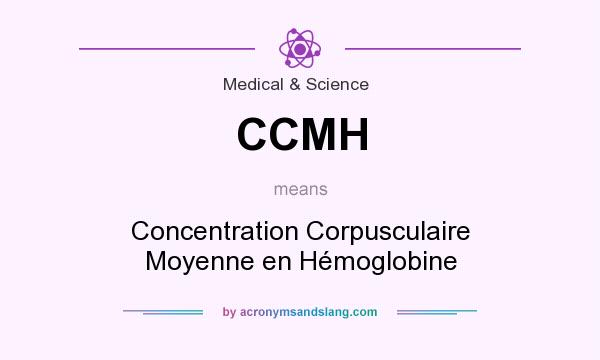 What does CCMH mean? It stands for Concentration Corpusculaire Moyenne en Hémoglobine