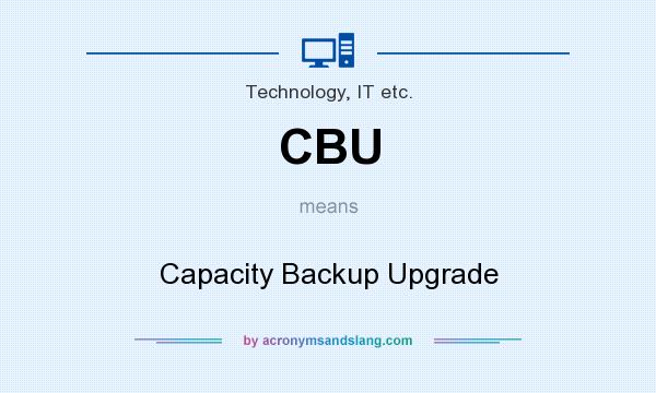 What does CBU mean? It stands for Capacity Backup Upgrade