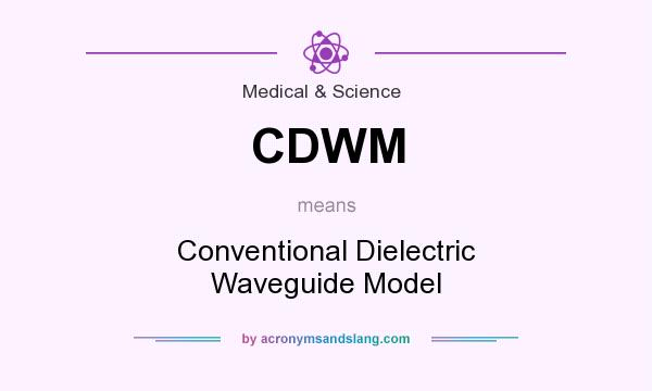 What does CDWM mean? It stands for Conventional Dielectric Waveguide Model