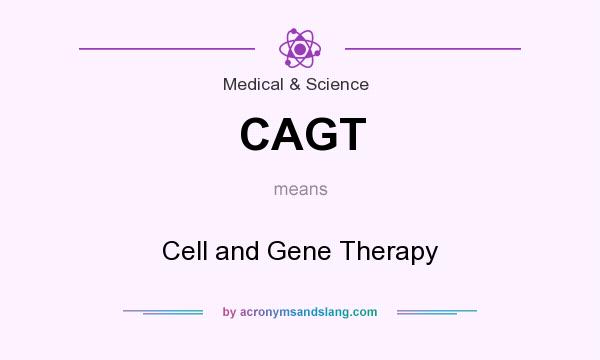What does CAGT mean? It stands for Cell and Gene Therapy