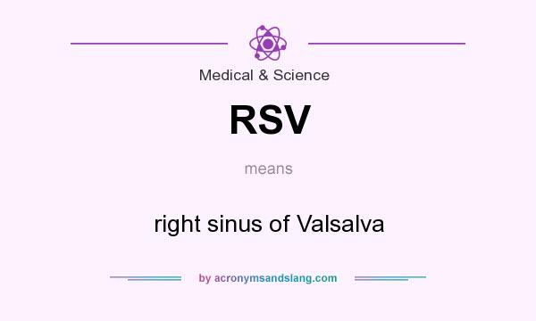 What does RSV mean? It stands for right sinus of Valsalva