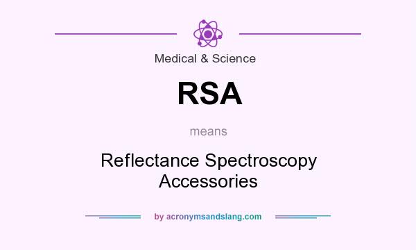 What does RSA mean? It stands for Reflectance Spectroscopy Accessories