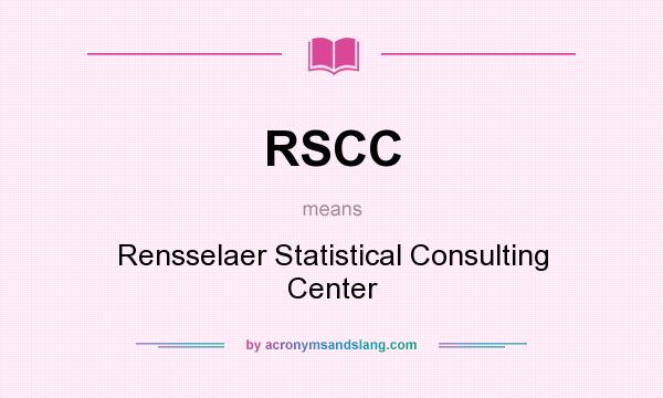 What does RSCC mean? It stands for Rensselaer Statistical Consulting Center