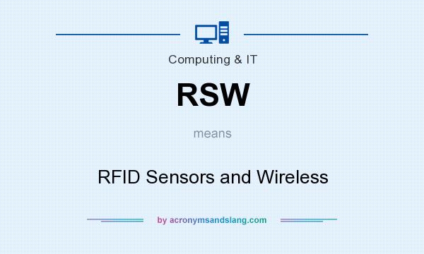 What does RSW mean? It stands for RFID Sensors and Wireless