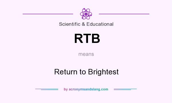 What does RTB mean? It stands for Return to Brightest