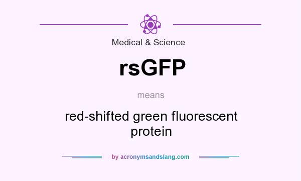 What does rsGFP mean? It stands for red-shifted green fluorescent protein