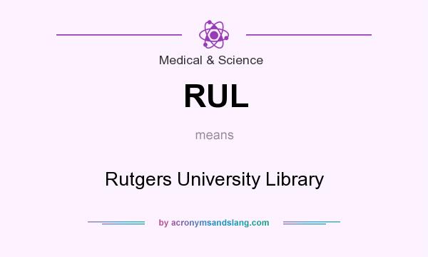 What does RUL mean? It stands for Rutgers University Library