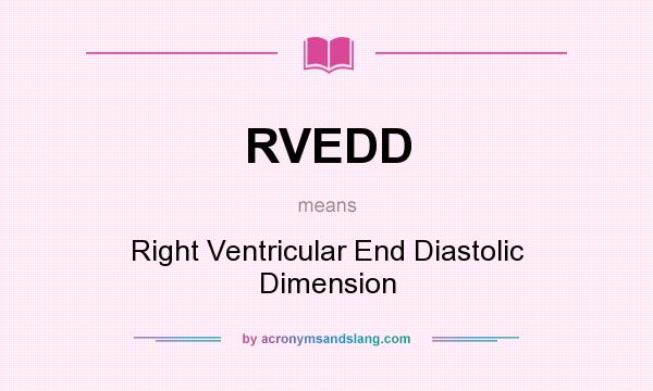 What does RVEDD mean? It stands for Right Ventricular End Diastolic Dimension