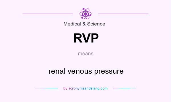 What does RVP mean? It stands for renal venous pressure