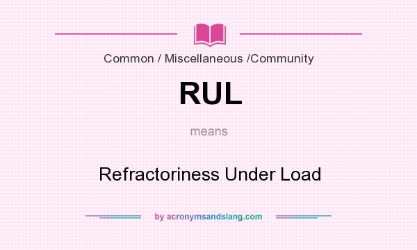 What does RUL mean? It stands for Refractoriness Under Load