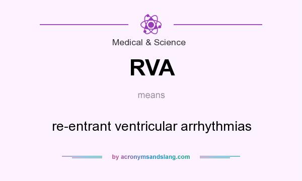 What does RVA mean? It stands for re-entrant ventricular arrhythmias