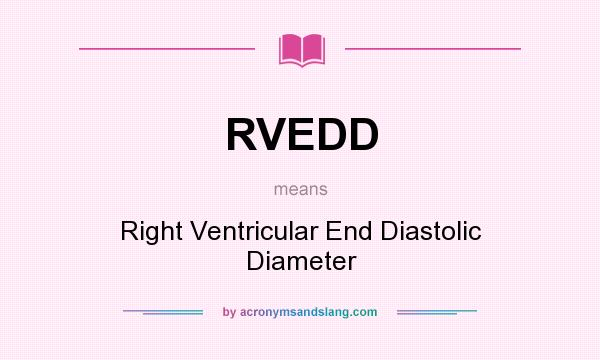What does RVEDD mean? It stands for Right Ventricular End Diastolic Diameter