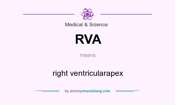 What does RVA mean? It stands for right ventricularapex