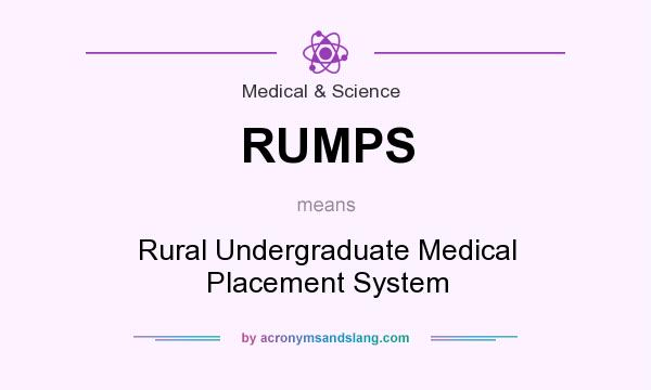 What does RUMPS mean? It stands for Rural Undergraduate Medical Placement System