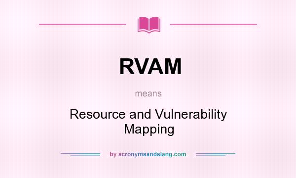 What does RVAM mean? It stands for Resource and Vulnerability Mapping