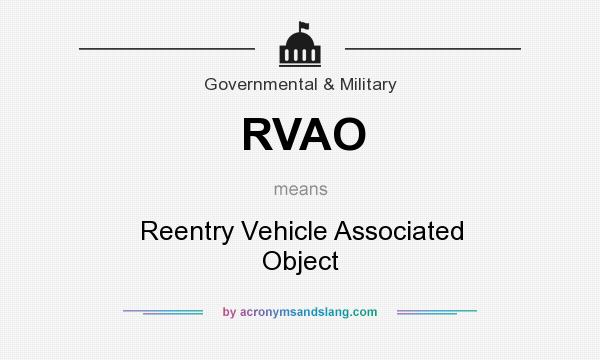 What does RVAO mean? It stands for Reentry Vehicle Associated Object