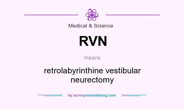 What does RVN mean? It stands for retrolabyrinthine vestibular neurectomy