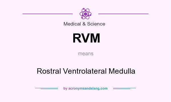 What does RVM mean? It stands for Rostral Ventrolateral Medulla