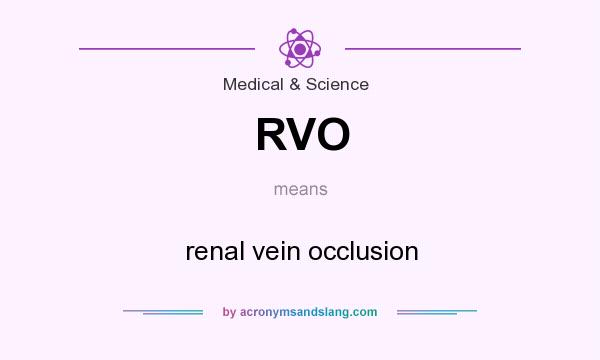 What does RVO mean? It stands for renal vein occlusion