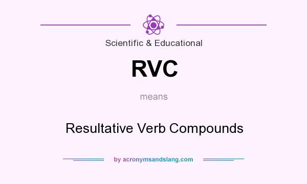 What does RVC mean? It stands for Resultative Verb Compounds
