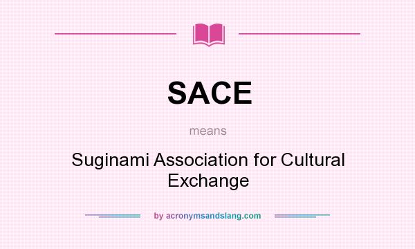 What does SACE mean? It stands for Suginami Association for Cultural Exchange