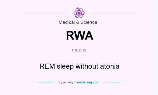 What does RWA mean? It stands for REM sleep without atonia