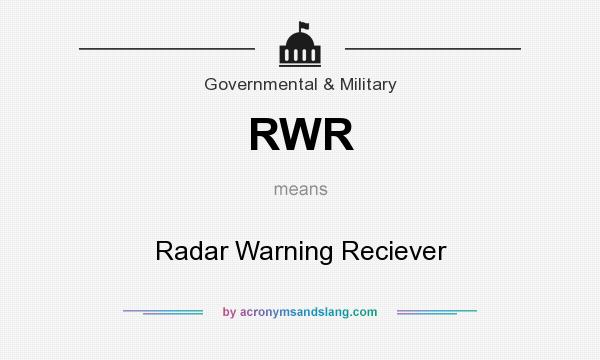What does RWR mean? It stands for Radar Warning Reciever
