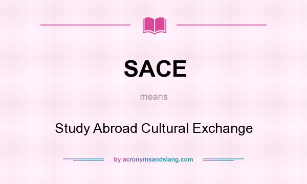 What does SACE mean? It stands for Study Abroad Cultural Exchange