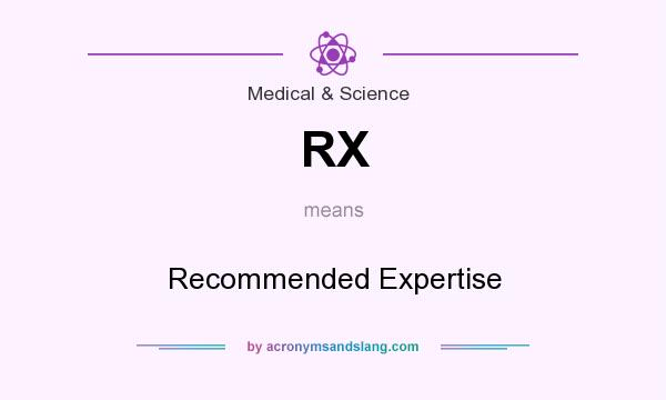 What does RX mean? It stands for Recommended Expertise