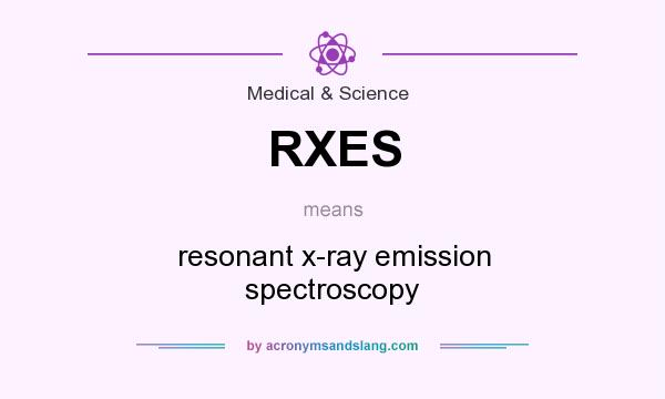 What does RXES mean? It stands for resonant x-ray emission spectroscopy