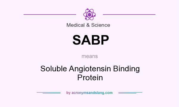 What does SABP mean? It stands for Soluble Angiotensin Binding Protein