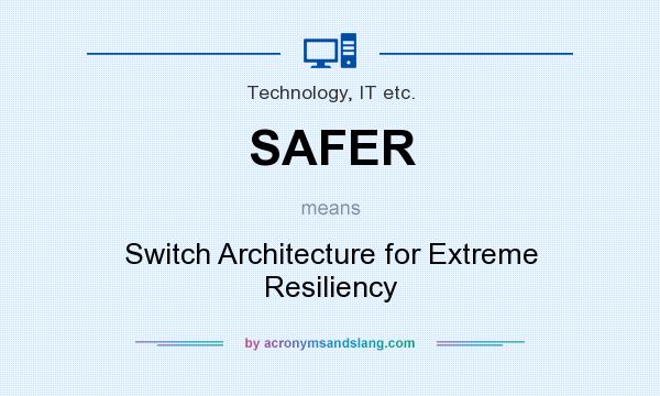 What does SAFER mean? It stands for Switch Architecture for Extreme Resiliency