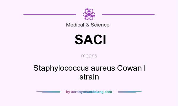 What does SACI mean? It stands for Staphylococcus aureus Cowan I strain