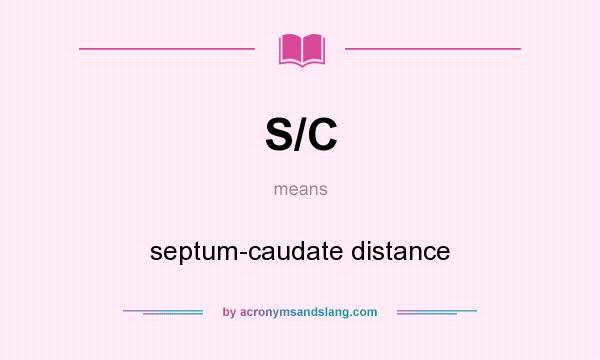 What does S/C mean? It stands for septum-caudate distance